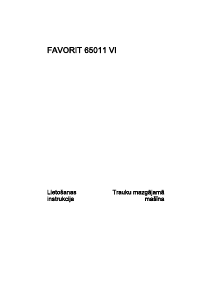Rokasgrāmata AEG F65011VI Trauku mašīna