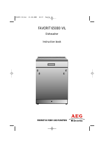 Manual AEG F65080VIL Dishwasher