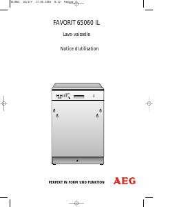 Mode d’emploi AEG F65060IL Lave-vaisselle