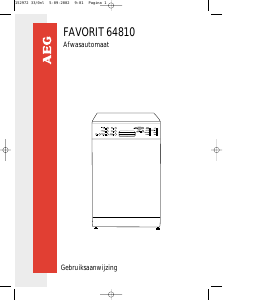 Handleiding AEG F64810W Vaatwasser