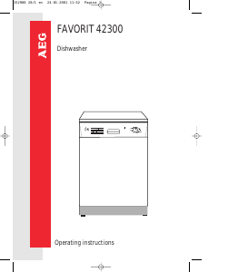 Manual AEG FAVORIT 42300 Dishwasher