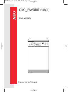 Mode d’emploi AEG F64800W Lave-vaisselle