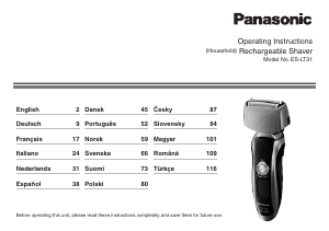 Kullanım kılavuzu Panasonic ES-LT31 Tıraş makinesi