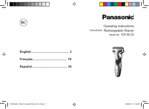 Manual de uso Panasonic ES-SL33 Afeitadora