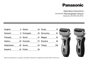Bruksanvisning Panasonic ES-RT31 Barbermaskin