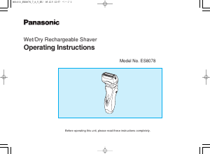 Manuale Panasonic ES-8078 Rasoio elettrico