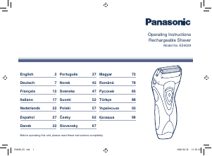 Manual de uso Panasonic ES-4029 Afeitadora