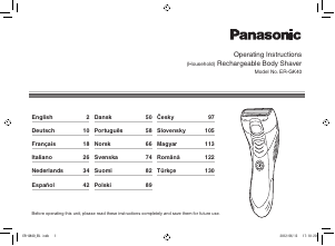 Návod Panasonic ER-GK40 Holiaci strojček