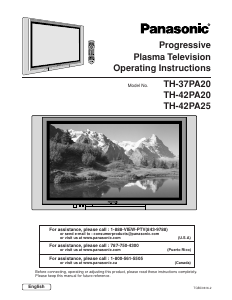 Handleiding Panasonic TH-42PA20UP Plasma televisie
