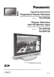 Manual Panasonic TH-37PA30A Plasma Television