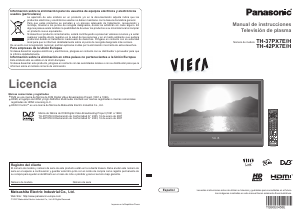 Manual de uso Panasonic TH-37PX7EH Viera Televisor de plasma