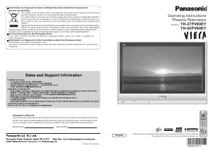 Handleiding Panasonic TH-37PV60EY Viera Plasma televisie