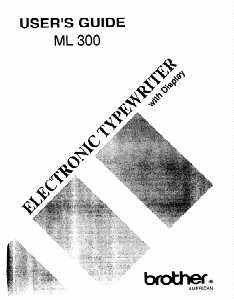 Manual Brother ML-300 Typewriter