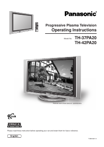 Handleiding Panasonic TH-37PA20 Plasma televisie