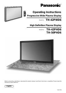 Manual Panasonic TH-42PHD6BX Plasma Television