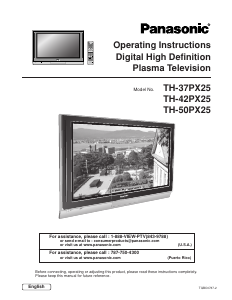 Handleiding Panasonic TH-37PX25UP Plasma televisie