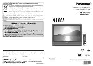 Handleiding Panasonic TH-42PV7EY Viera Plasma televisie