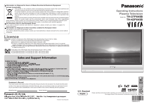 Handleiding Panasonic TH-37PX45B Viera Plasma televisie