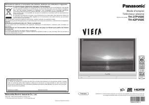 Mode d’emploi Panasonic TH-37PV60E Viera Téléviseur plasma