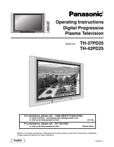 Handleiding Panasonic TH-37PD25UP Plasma televisie