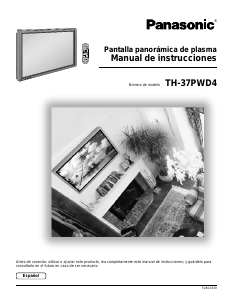 Manual de uso Panasonic TH-37PWD3UZ Televisor de plasma