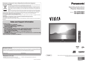 Handleiding Panasonic TH-37PV70EY Viera Plasma televisie