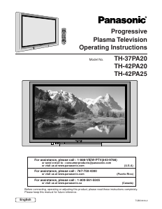 Handleiding Panasonic TH-42PA25UP Plasma televisie