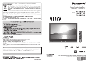 Handleiding Panasonic TH-37PX70B Viera Plasma televisie