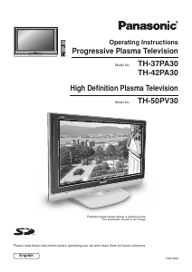 Handleiding Panasonic TH-37PA30H Plasma televisie