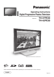 Handleiding Panasonic TH-37PE30B Plasma televisie