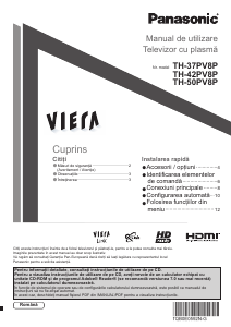 Manual Panasonic TH-37PV8P Viera Televizor plasma