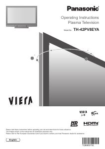 Handleiding Panasonic TH-42PV8EYA Viera Plasma televisie