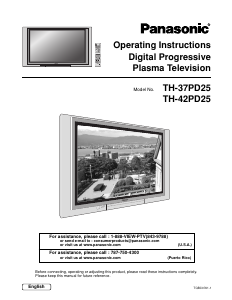 Handleiding Panasonic TH-42PD25UP Plasma televisie