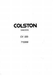 Handleiding Colston CV 220 Vriezer