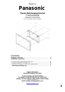 Manual Panasonic TY-KPLASMA600 Wall Mount