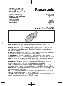 Manual de uso Panasonic EY3743 Aspirador de mano