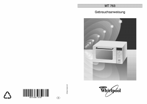 Bedienungsanleitung Whirlpool MT 763/Black Mikrowelle