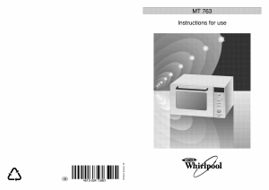 Manual Whirlpool MT 7630/Inox Microwave