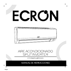 Manual de uso Ecron ECGWINV12000 Aire acondicionado