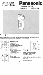 Priručnik Panasonic ES-8026 Brijač