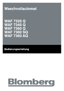 Bedienungsanleitung Blomberg WAF 7360 SQ Waschmaschine