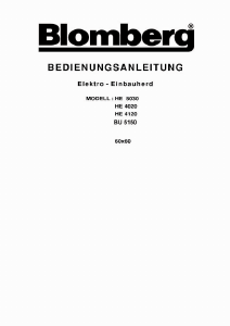 Bedienungsanleitung Blomberg HE 5030 Herd