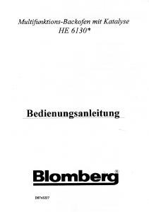 Bedienungsanleitung Blomberg HE 6130 Herd