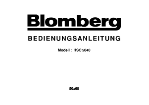 Bedienungsanleitung Blomberg HSC 5040 Herd