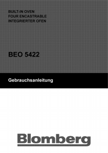 Mode d’emploi Blomberg BEO 5422 Four