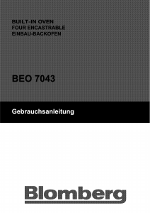 Handleiding Blomberg BEO 7043 Oven