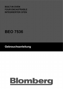 Mode d’emploi Blomberg BEO 7536 Four