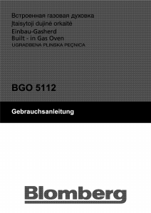 Manual Blomberg BGO 5112 Oven