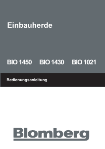 Bedienungsanleitung Blomberg BIO 1021 Backofen