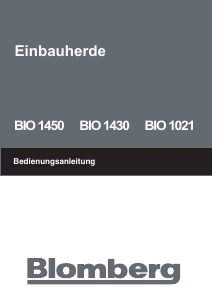 Bedienungsanleitung Blomberg BIO 1430 Backofen